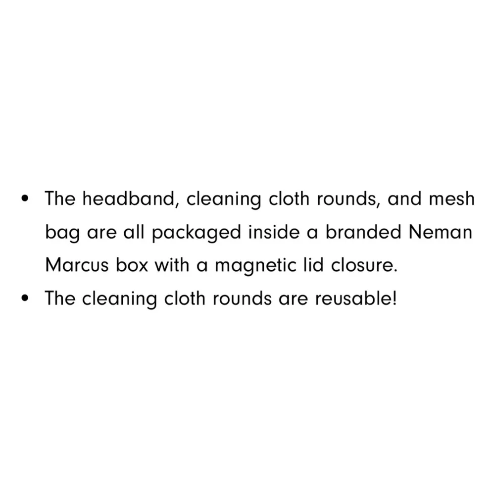 Neiman Marcus Face Cleansing Rounds & Headband Boxed Set 🧖🏽‍♀️ NEW